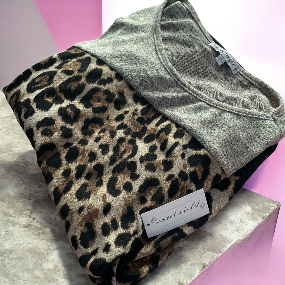 Leopard Print Sweet Violet Top